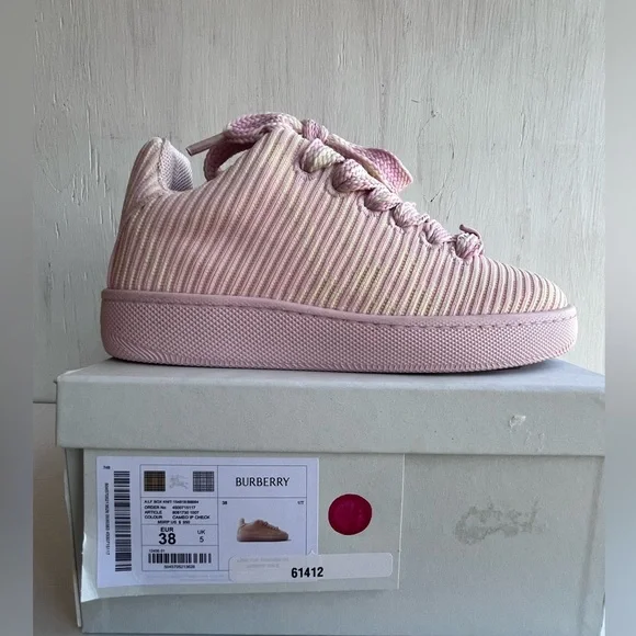 BURBERRY Knit Sneaker- Cameo 38 - Picture 5 of 12